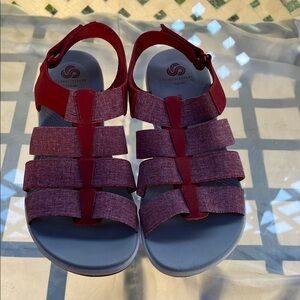 Cloudsteppers by Clarks Red Strappy Sandals